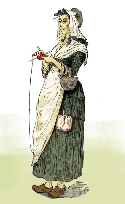 Tricoteuse, or knitting woman 作者 未知艺术家