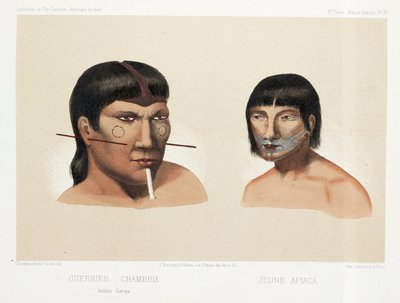 两个南美印第安人，c 1843-1847 作者 不明