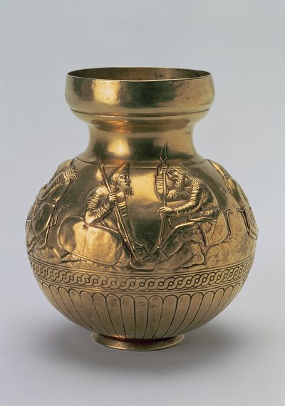 描绘斯基泰勇士的容器，来自波斯坦王国的希腊作品，公元前4世纪下半叶（电子货币）。 作者 不明