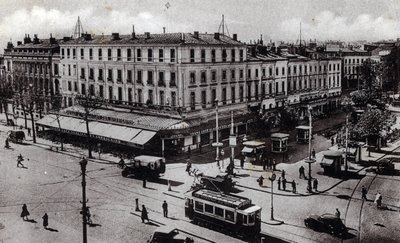 上加龙省图卢兹市让-姚尔斯十字路口的景色 - 明信片 1910 ca 私人收藏 作者 未知艺术家