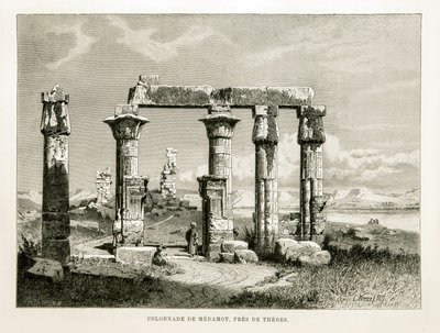 View of the ruins of Medamot Temple near Thebes, Egypt Illustration from the Atlas of Egypt 作者 不明