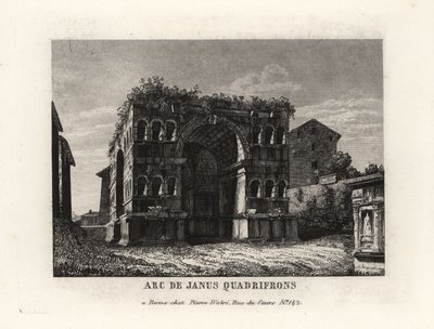 View of the ruins of the Arch of Janus Quadrifrons, Rome 作者 不明