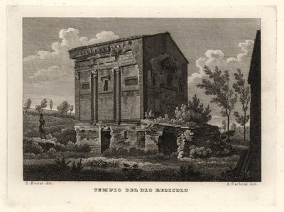 罗马Tempio del Dio Redicolo的Caffarella公园内的Annia Regilla墓的废墟景观 作者 不明