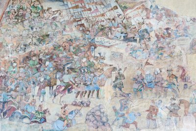 伊朗伊斯法罕 Naqsh-e Jahan Imam 广场 Qeysarieh 门户的壁画（壁画） 作者 未知艺术家