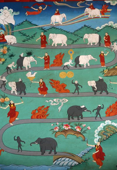 尼泊尔加德满都科班寺院的白象故事 作者 不明