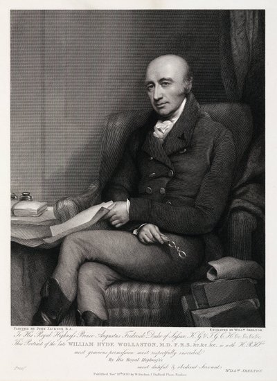 威廉·海德·沃拉斯顿 (William Hyde Wollaston)，英国化学家和冶金学家，1810 年代 作者 不明
