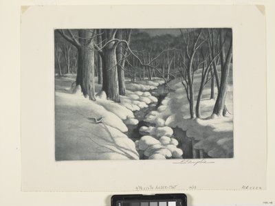 冬景（蚀刻版画和干点版画） 作者 未知艺术家