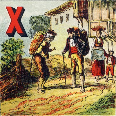 X：泽雷斯。 以葡萄酒闻名的西班牙市 - 从地理字母表中提取的雕刻。 Guerin-Muller et Cie，编辑，巴黎 作者 不明