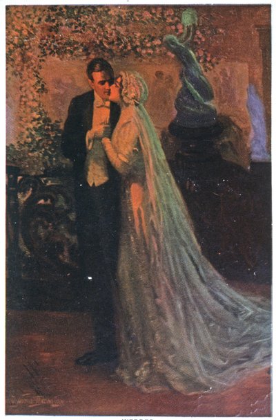 仪式后的年轻夫妇，约 1920 年（插图） 作者 未知艺术家