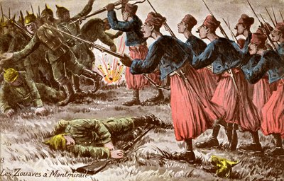 西线蒙米莱尔的 Zouave（冲锋队 作者 未知艺术家