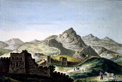中国长城，约 1820 年（雕刻） 作者 未知艺术家