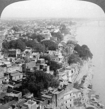 贝纳雷斯·瓦拉纳西（Benares Varanasi），印度，1903年。 作者 安德伍德和安德伍德