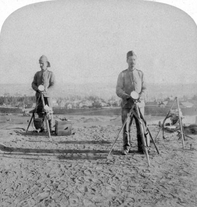 英国从约翰内斯堡要塞拍摄的关于占领的新闻，布尔战争，1900年 作者 安德伍德和安德伍德