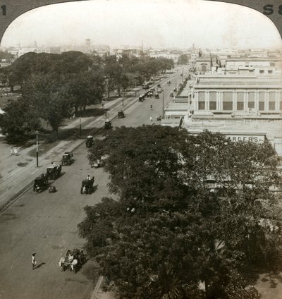 印度加尔各答Chowringhee Road，建于1900年代。 作者 安德伍德和安德伍德