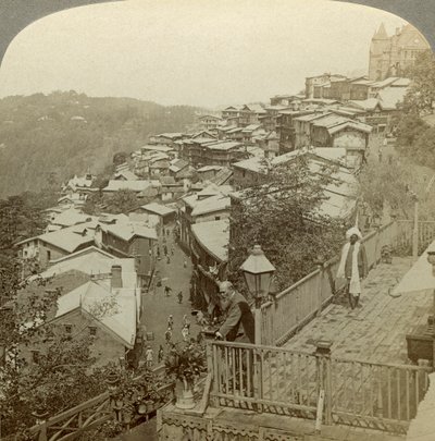 印度夏季首都西姆拉（Simla），建于大约1900年代。 作者 安德伍德和安德伍德