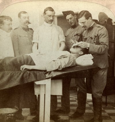 布尔战争中倒下的士兵，南非开普敦温伯格医院，1899-1902年 作者 安德伍德和安德伍德