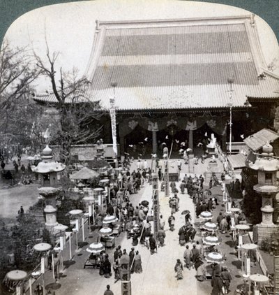 1904年，日本东京，浅草寺南面 作者 安德伍德和安德伍德