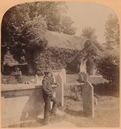 微小的诺曼教堂（Norman Church），英格兰古怪的景点，怀特岛，邦彻奇，1900年。 作者 安德伍德和安德伍德