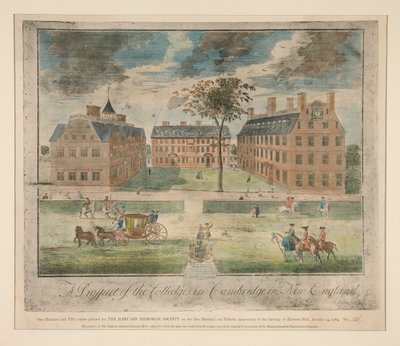 新英格兰剑桥学院的前景；为 Samual Abbott 博士制作的复制品 作者 不明