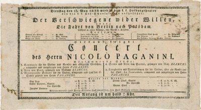 Niccolo Paganini  - 海报 作者 不明