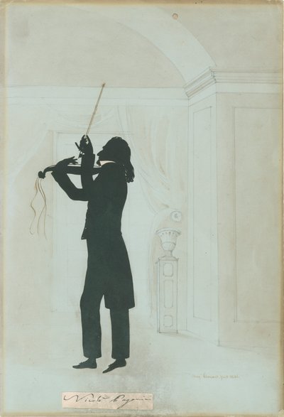 Niccolo Paganini  - 剪影 作者 不明