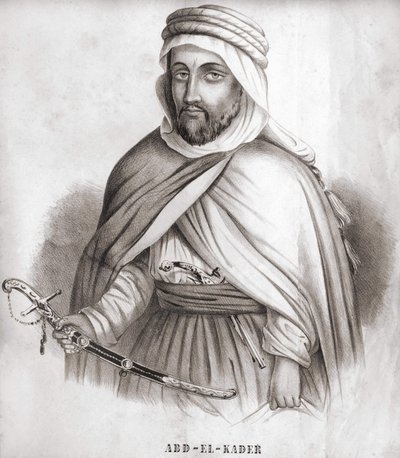 阿布德-卡德尔（Abd El-Kader）（1807 - 1883），阿尔及利亚的阿拉伯埃米尔。 作者 未知艺术家