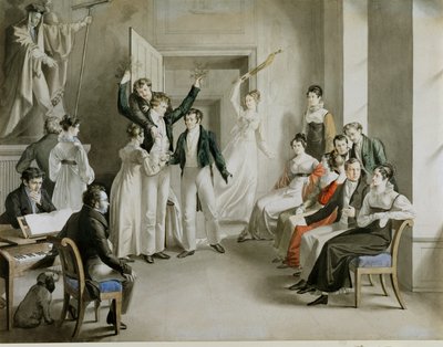 "亚当和夏娃与堕落"，"舒伯特派 "玩的把戏 作者 未知艺术家