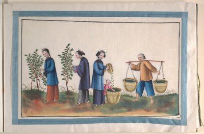 包含 12 幅制作丝绸人物画的画册 作者 未知艺术家