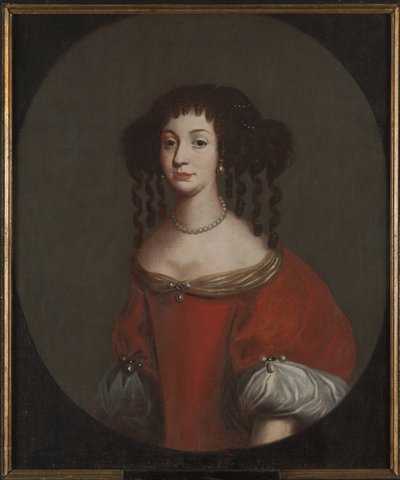 Amelie de Courlande, epouse du landgrave de Hesse Cassel - 库尔兰公主 Maria Amalia（1653-1711）的肖像，黑森-卡塞尔伯爵夫人，无名。 布面油画。 尺寸：90x74 厘米。 斯德哥尔摩国家博物馆 作者 未知艺术家
