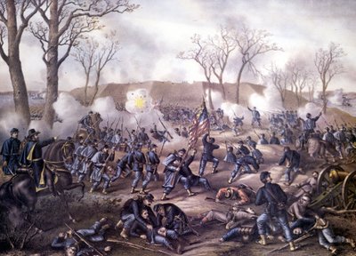 美国内战（1861 - 1865年）。唐纳森堡第一次战役（田纳西州） 2月16日 作者 未知艺术家