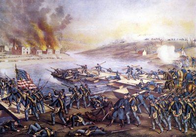 美国内战（1861 - 1865）：第一次弗雷德里克斯堡战役（弗吉尼亚州）12 月 11 日 作者 未知艺术家