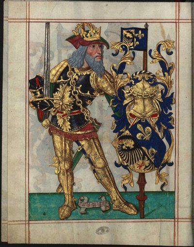 Charlemagne (742-814) - Charles the Great (From Livro do Ameiro-Mor) par Anonymous 作者 未知艺术家