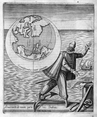 克里斯托弗-哥伦布（Cristoforo Colombo）--载于Philoponus Honorius的《Nova Tipus Transacto Navigatio Novi Orbi》中 作者 未知艺术家