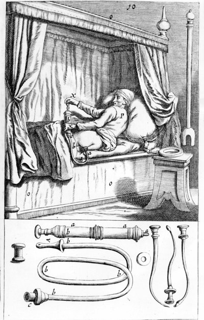 Clystère（用于灌肠）由 Johannes Sculptetus “” Armamentarium Surgical”。 威尼斯 1665 作者 未知艺术家