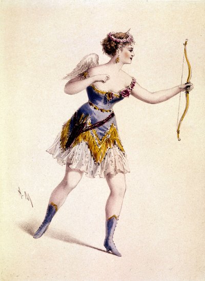 Cora Pearl (1842-1886), English courtesan, in the role of Cupid in the Opera “Orphee to Hell” 作者 未知艺术家