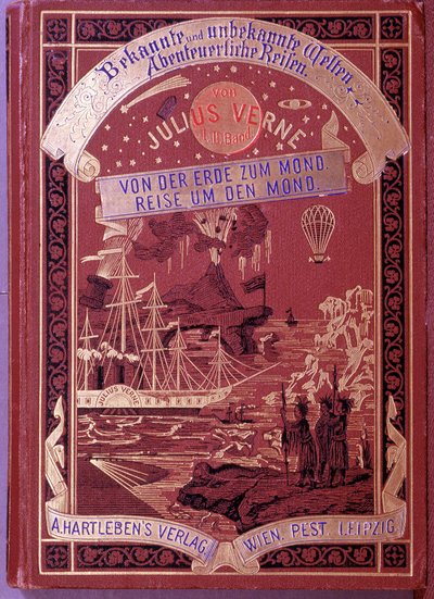儒勒·凡尔纳 (Jules Verne) 的一本德语书的封面 作者 未知艺术家