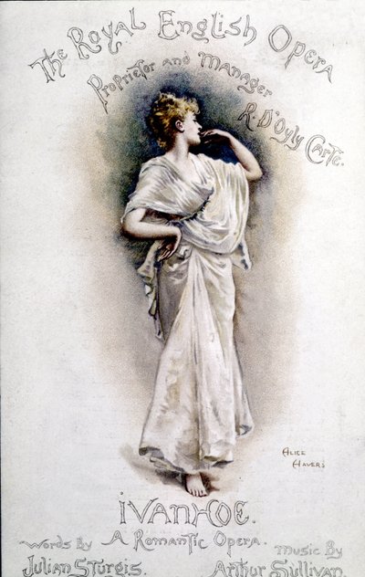 英国作曲家亚瑟·沙利文（1842-1900）歌剧“艾芬豪”（沃尔特·斯科特之后）的节目封面 1 月 31 日 作者 未知艺术家