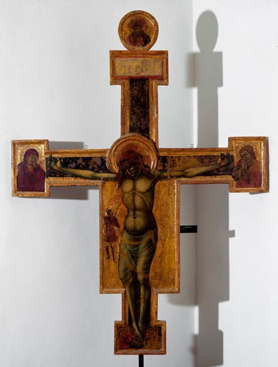 十字架上的 "INRI"。匿名的木画。15世纪的萨沃纳，公民博物馆(Pinacoteca Civica) 作者 未知艺术家