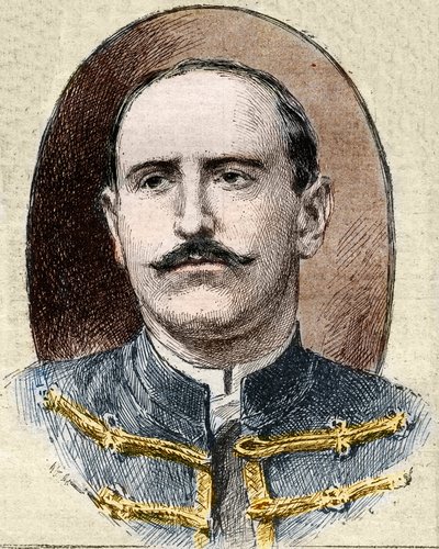 德雷福斯案：阿尔弗雷德-德雷福斯（1859-1935）在1899年雷恩审判期间被贬后的画像。 作者 未知艺术家