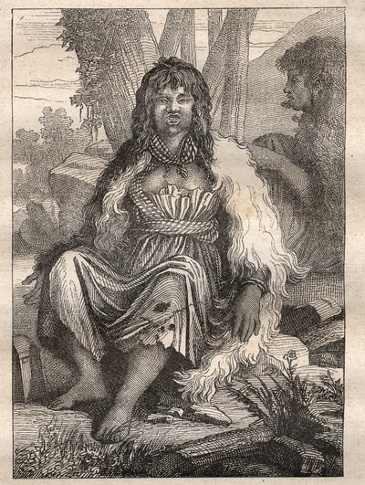 Jean Francois Galaup de La Perouse（1741-1788）的环球远征（1785-1788）：法国（阿拉斯加）港口的妇女类型--插图取自 "Les Grands Mariners du 18 century" 作者 未知艺术家