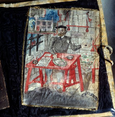 Frontispice of the collection of poems by the Portuguese poet Luis Vaz de Camoes, known as the Camoans (1525-1580). The poet is imprisoned there. Lisbon, National Museum of Ancient Art 作者 未知艺术家