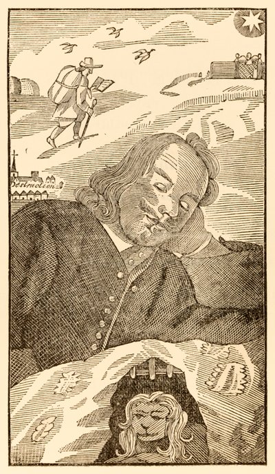 来自朝圣者的前沿从这个世界的进展，到约翰·班扬（1628-1688）所呈现的作品，显示作者梦想着朝圣者充满对他的罪恶的了解 作者 不明