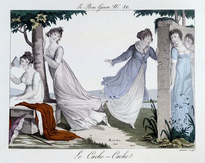 Game of hide and seek (Cache Cache) - in “” The Good Genre””, n¡80, early 19th century 作者 未知艺术家