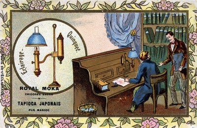 照明史》。安托万-昆凯完善了瑞士物理学家艾梅（Ami）-阿冈（1755-1803）发明的灯。 作者 未知艺术家