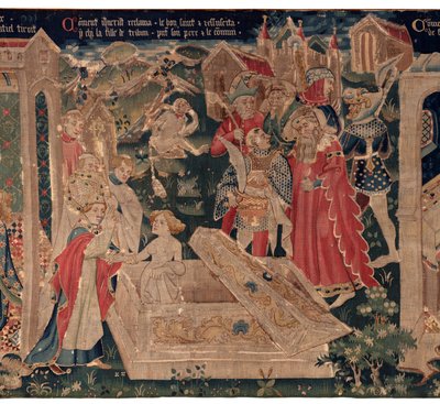 Saint Piat 和 Saint Eleuthère 的历史，第 12 场：论坛报女儿的复活 作者 未知艺术家