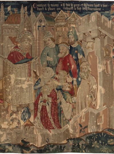 History of Saint Piat and Saint Eleuthère, Scene 3: The Saint Piat is sent to Tournai for preaching faith 作者 未知艺术家