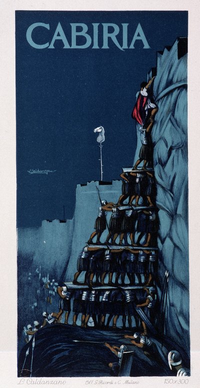 Human tower, poster of “Cabiria”, film by Giovanni Pastrone, alias Piero Fosco 作者 未知艺术家