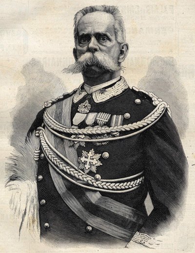 亨伯特一世（1844-1900），意大利国王。 作者 未知艺术家
