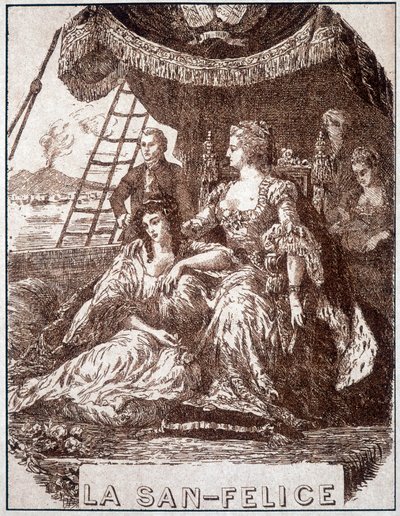 大仲马父亲的“La San Felice”插图。 Ed. A. Le Vasseur，巴黎。 作者 未知艺术家