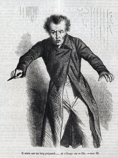 巴尔扎克（Honore de Balzac，1799-1850）的小说《旺达》的插图。 作者 未知艺术家